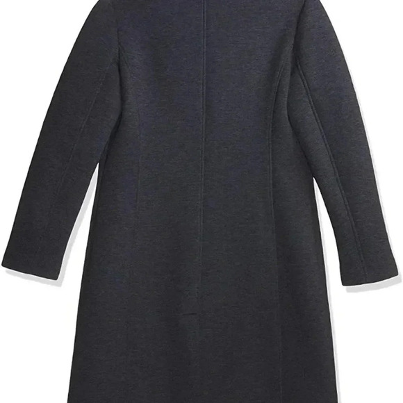 Nanette Lepore Gray Scuba Notched Collar Overcoat - Picture 9 of 9